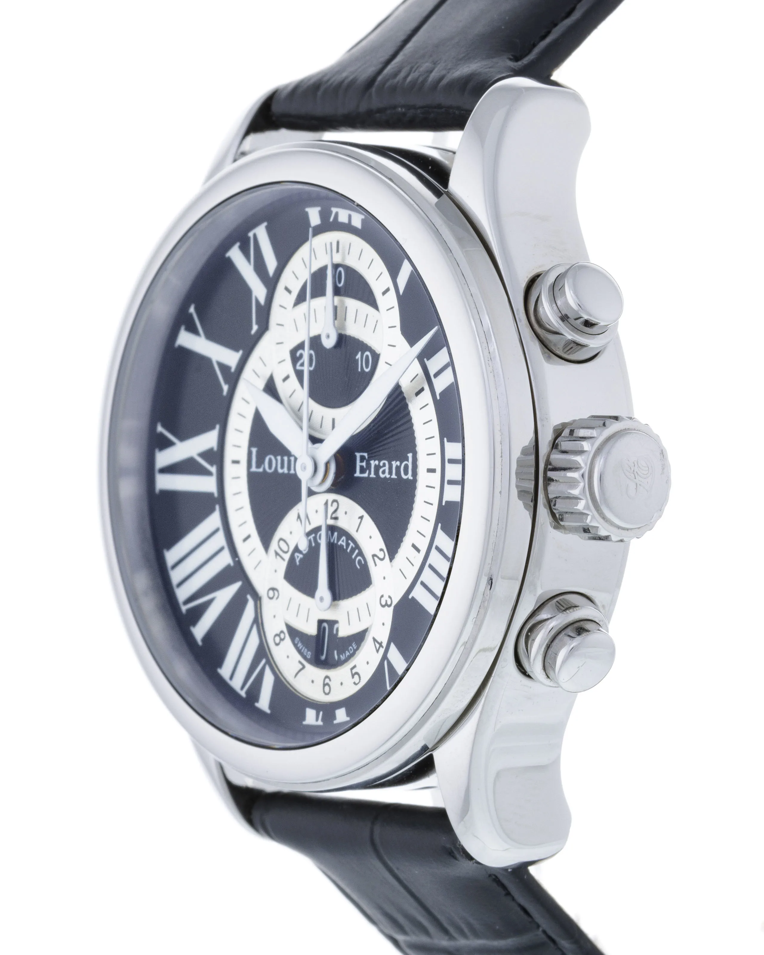 Louis Erard Asymétrique 73320AA02 40mm Stainless steel Black 1