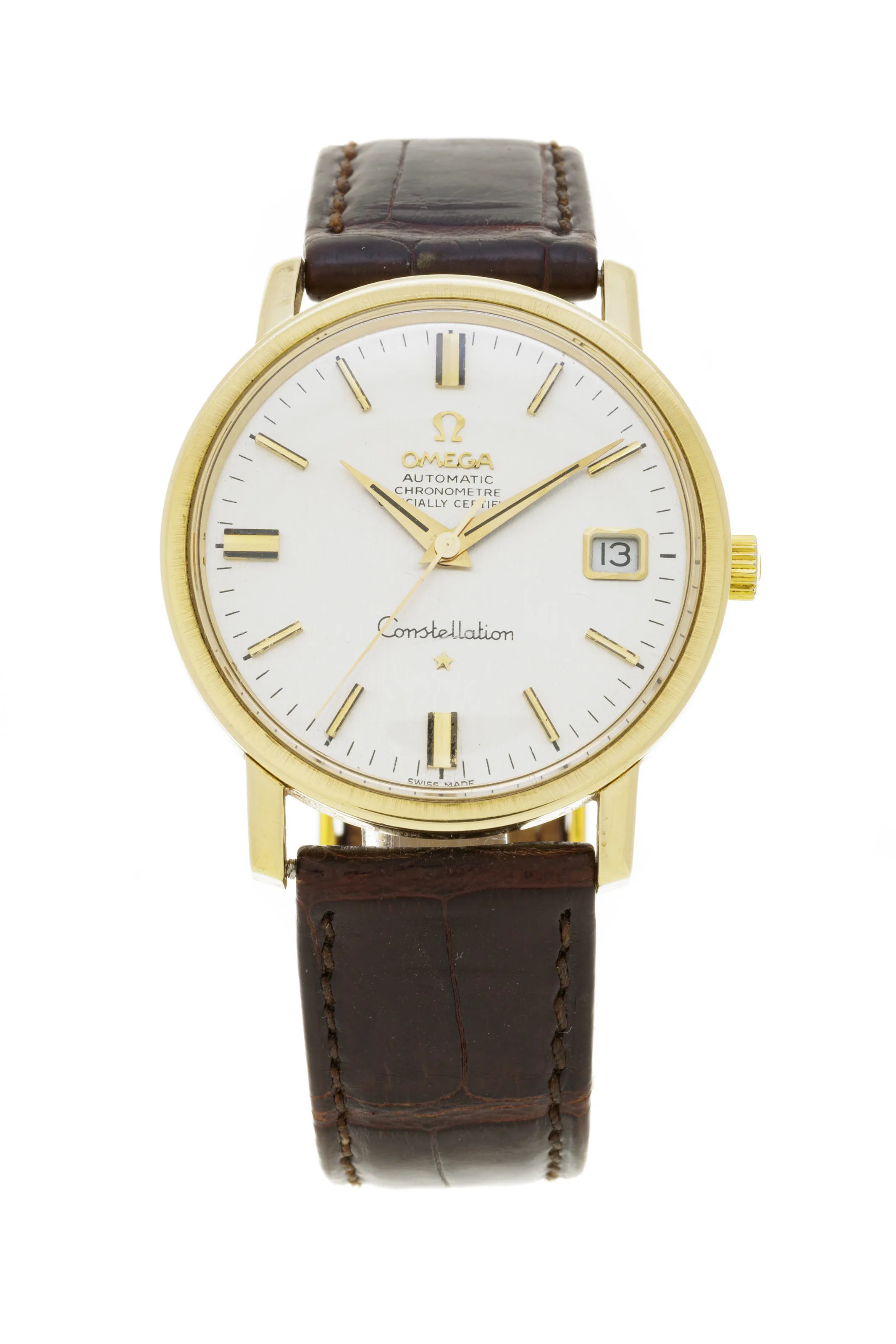 Omega Constellation 168.018 35mm Yellow gold Silver