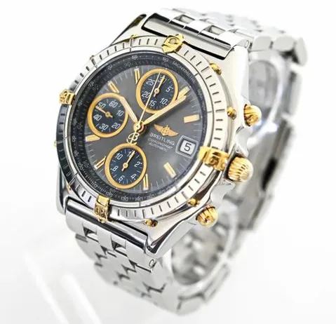 Breitling Chronomat B13050.1 39mm Yellow gold and stainless steel Blue