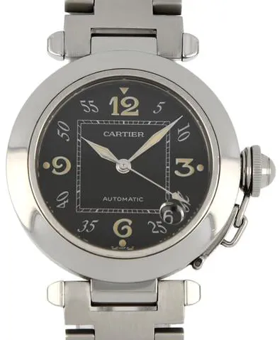 Cartier Pasha C 2324 35mm Stainless steel Black