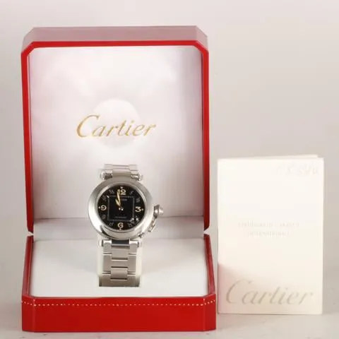 Cartier Pasha C 2324 35mm Stainless steel Black 2