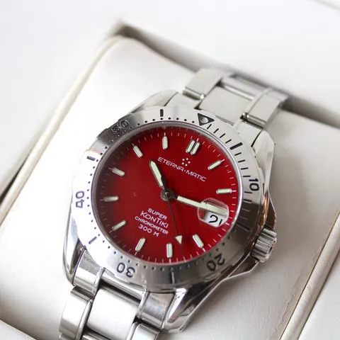 Eterna Super Kontiki 1579.41. 39mm Stainless steel Red