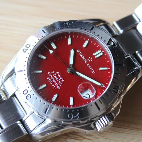 Eterna Super Kontiki 1579.41. 39mm Stainless steel Red 4