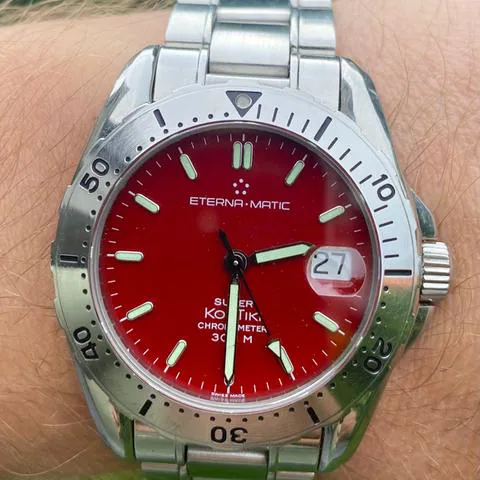 Eterna Super Kontiki 1579.41. 39mm Stainless steel Red 9