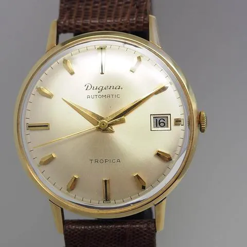 Dugena 34mm Yellow gold Champagne