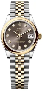 Rolex Datejust 278243-0022 Yellow gold and Stainless steel Dark grey set with diamonds