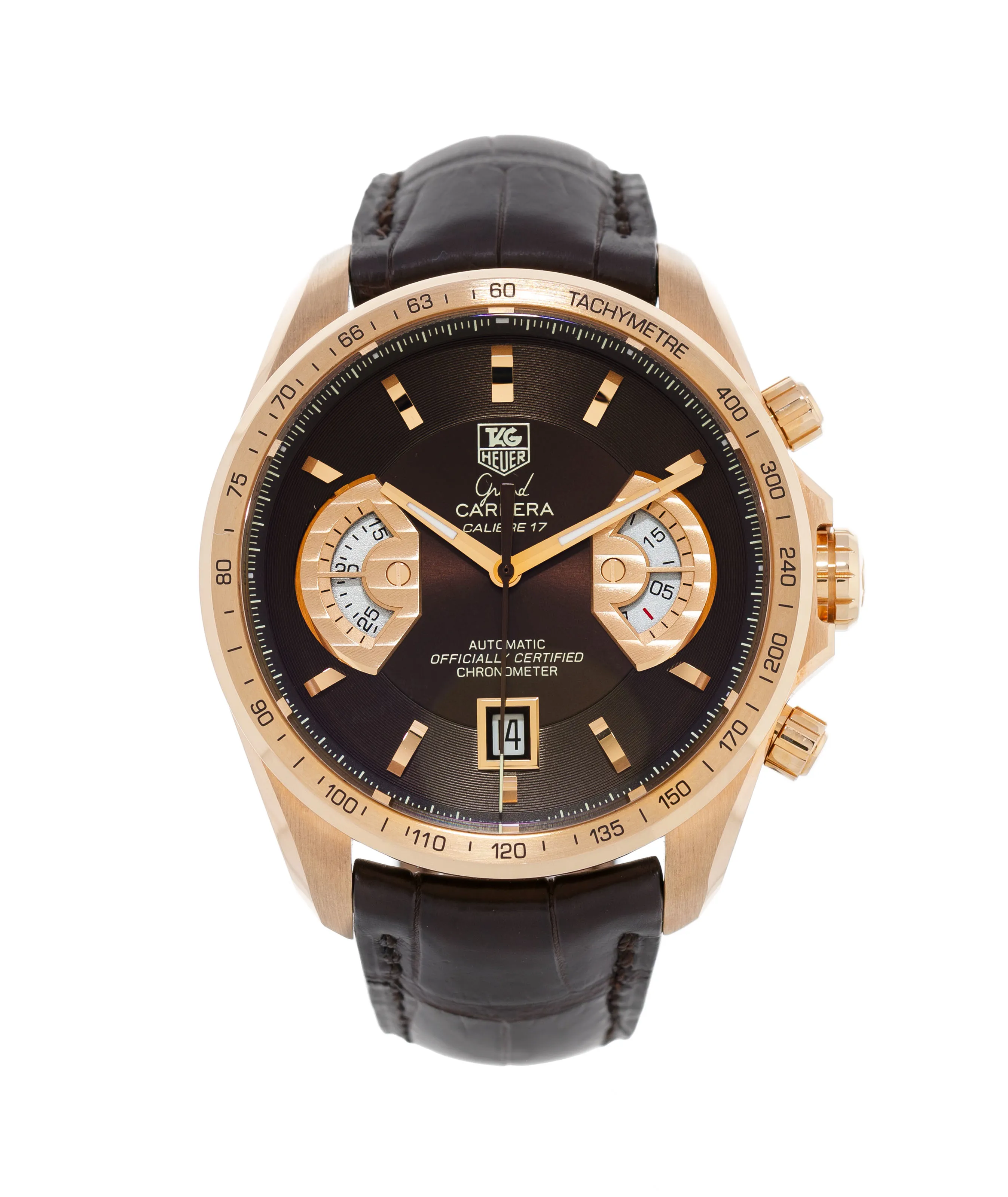 TAG Heuer Grand Carrera CAV514C 43mm Rose gold Brown