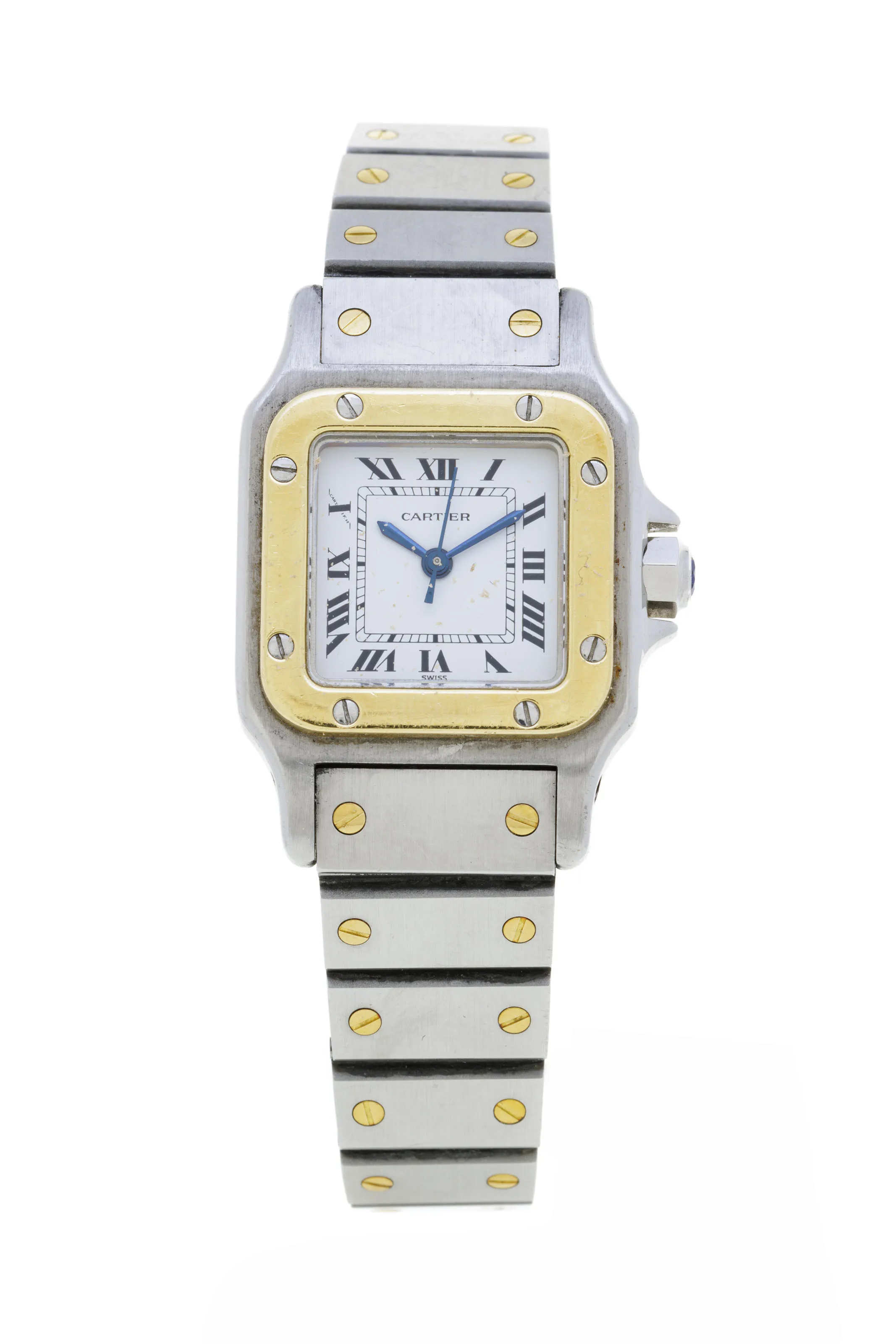 Cartier Santos 0902 24mm Yellow gold and Stainless steel White