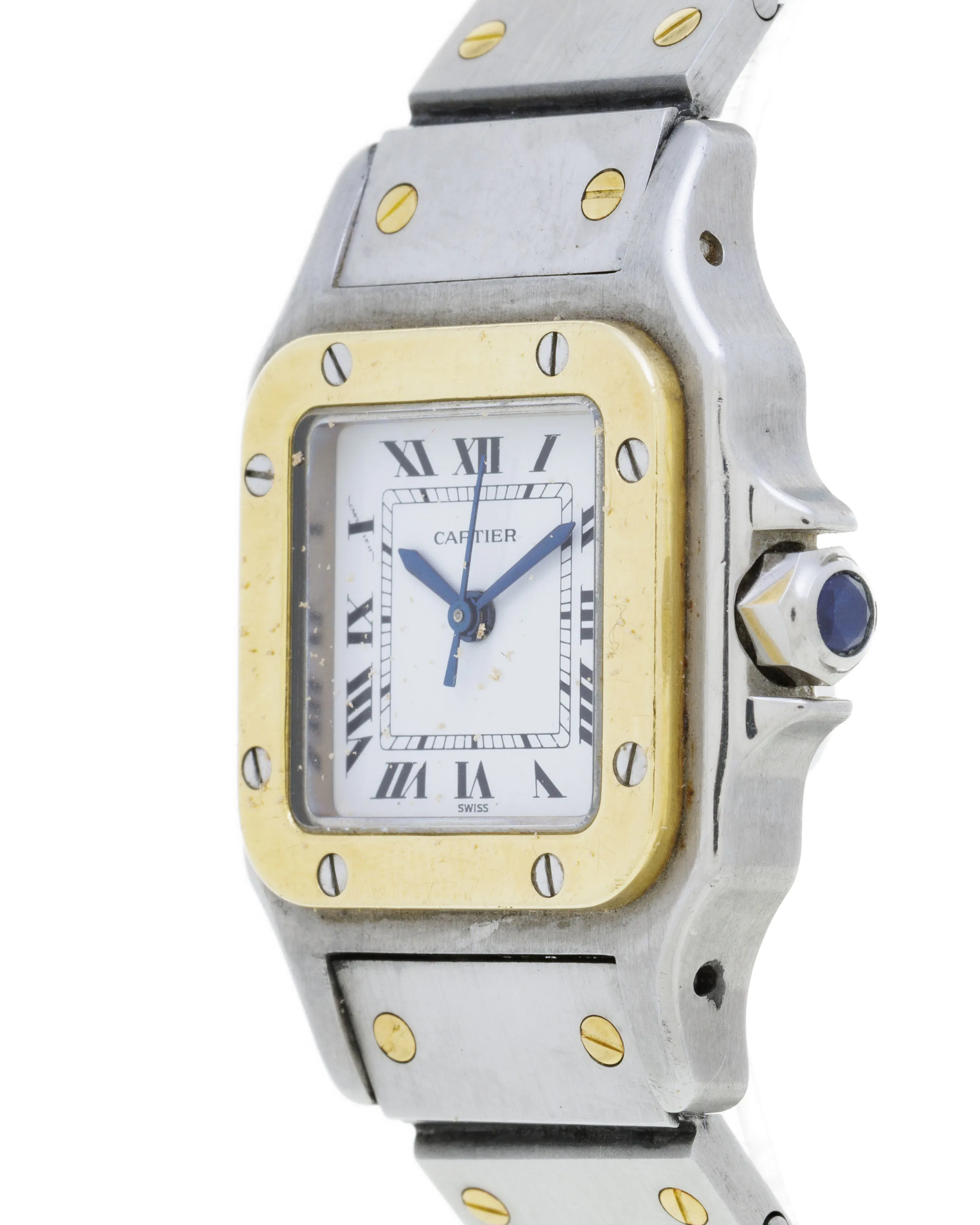 Cartier Santos 0902 24mm Yellow gold and Stainless steel White 1