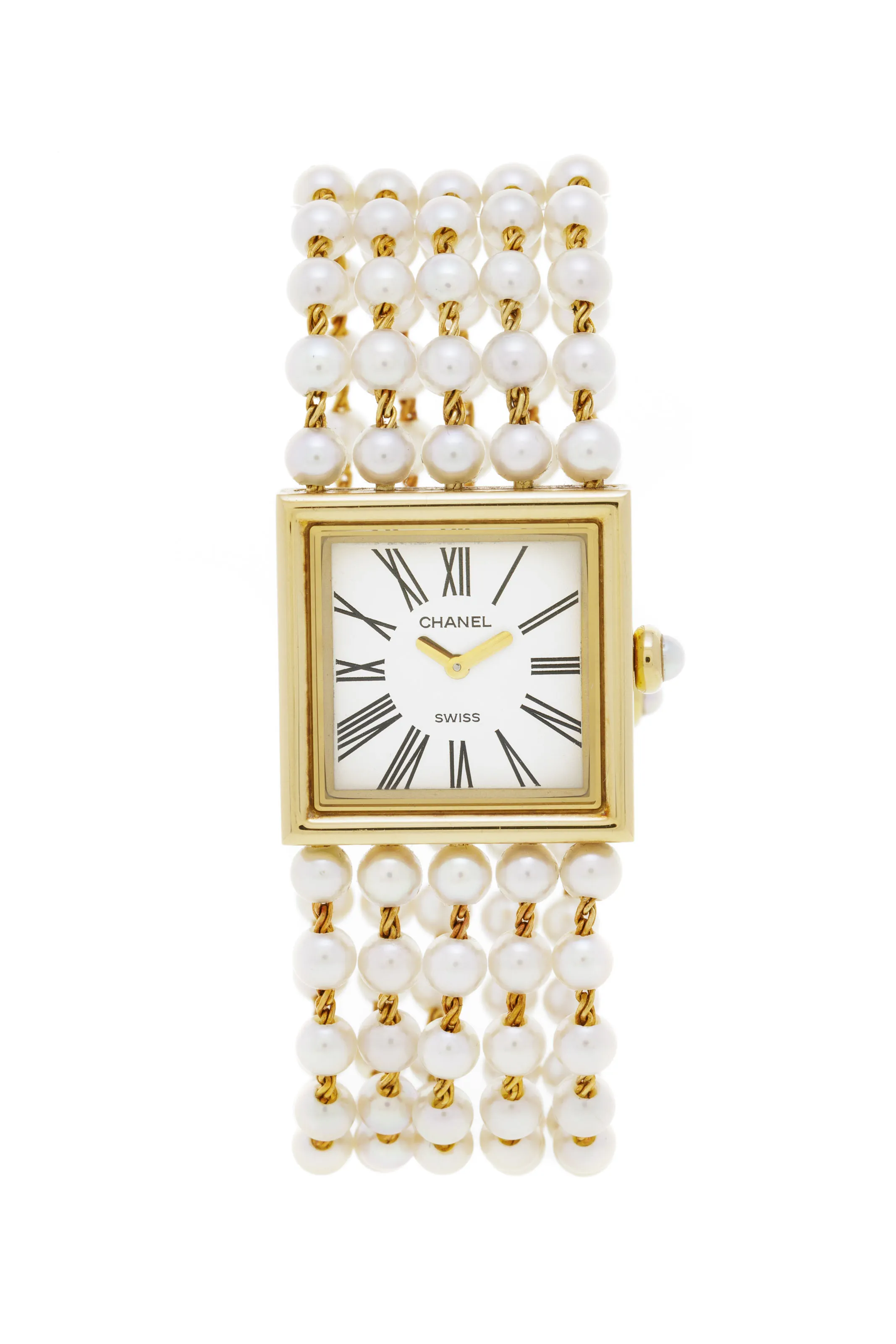 Chanel Mademoiselle 23mm Yellow gold White