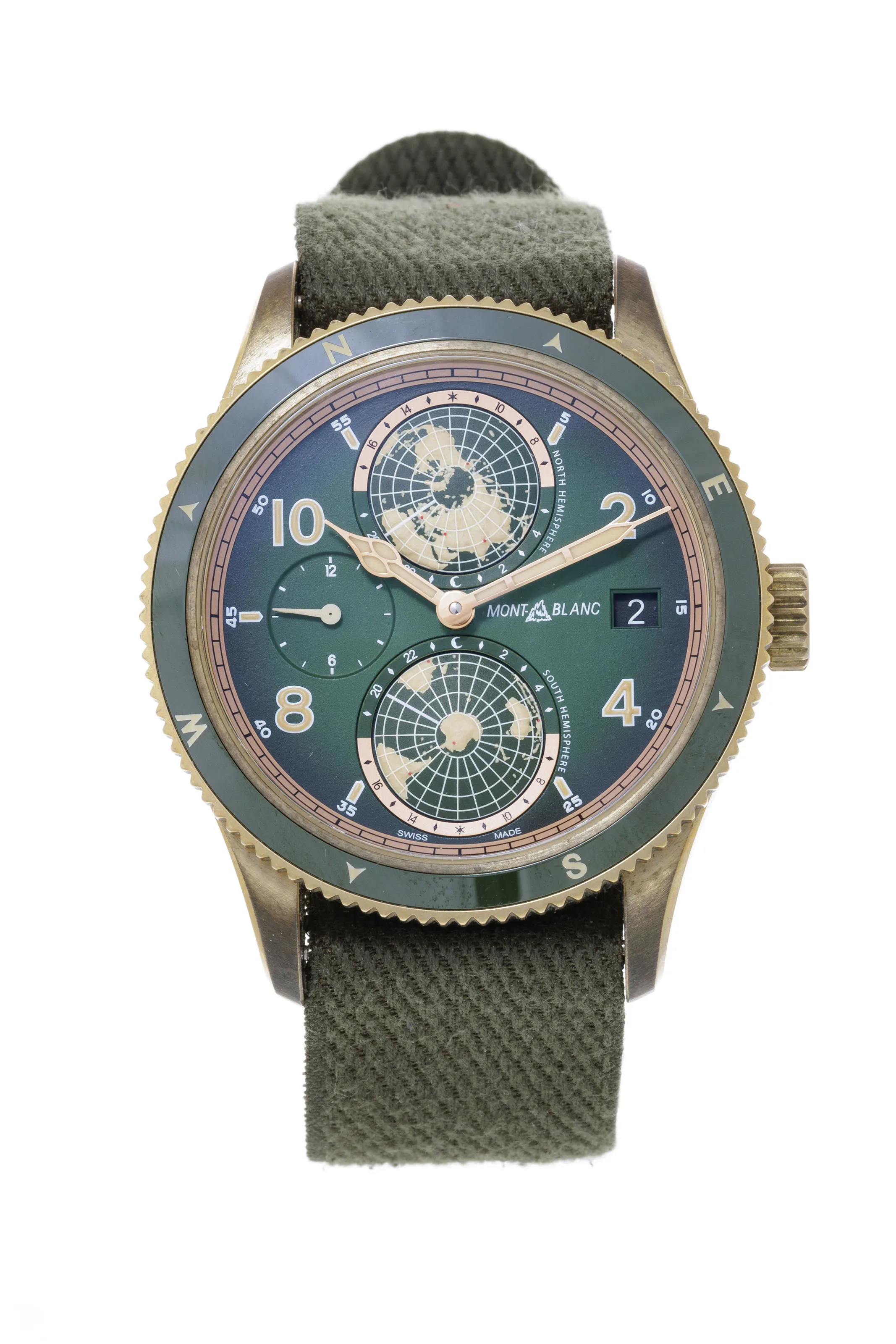 Montblanc 1858 7459 43mm Bronze and Titanium Green