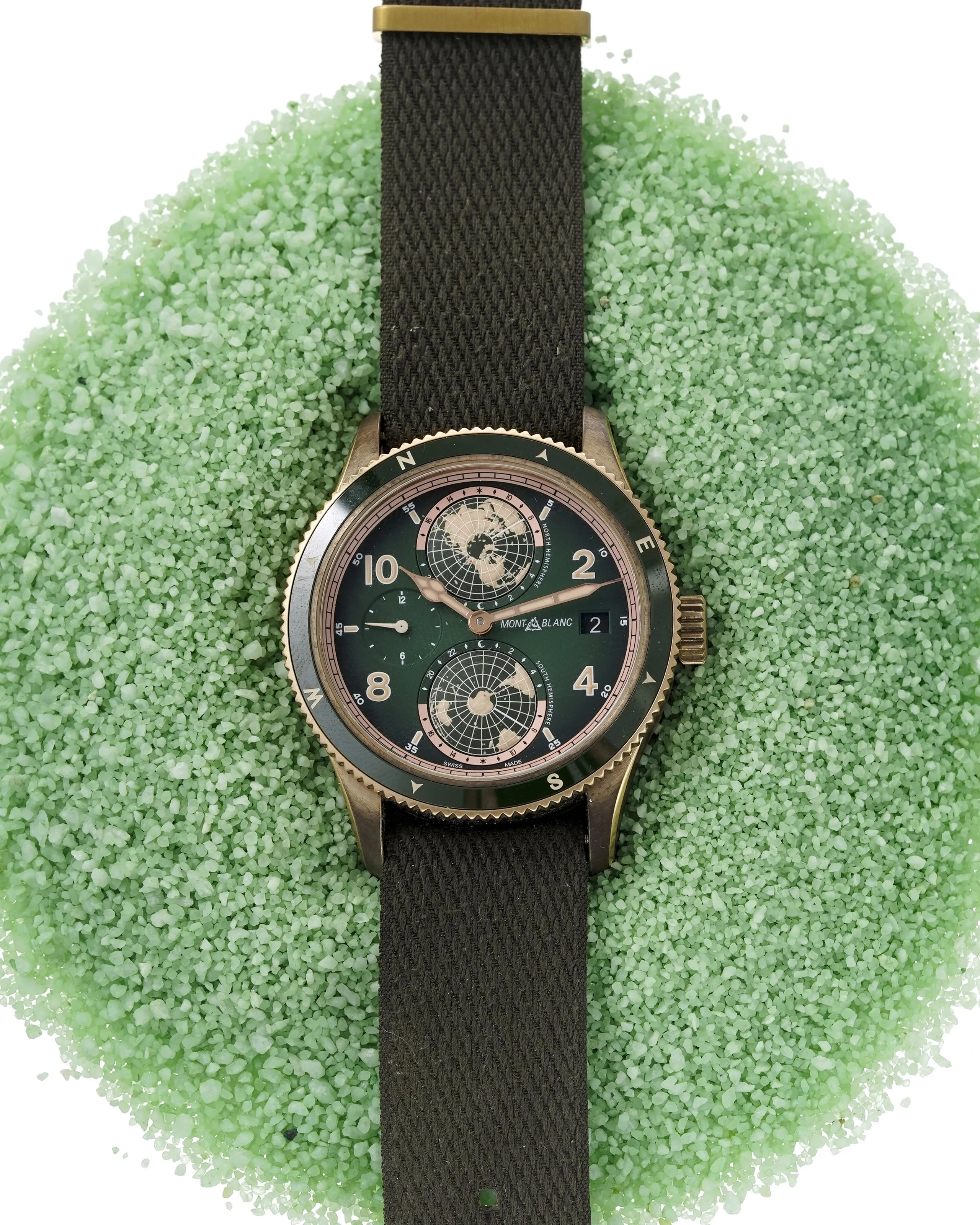 Montblanc 1858 7459 43mm Bronze and Titanium Green 3