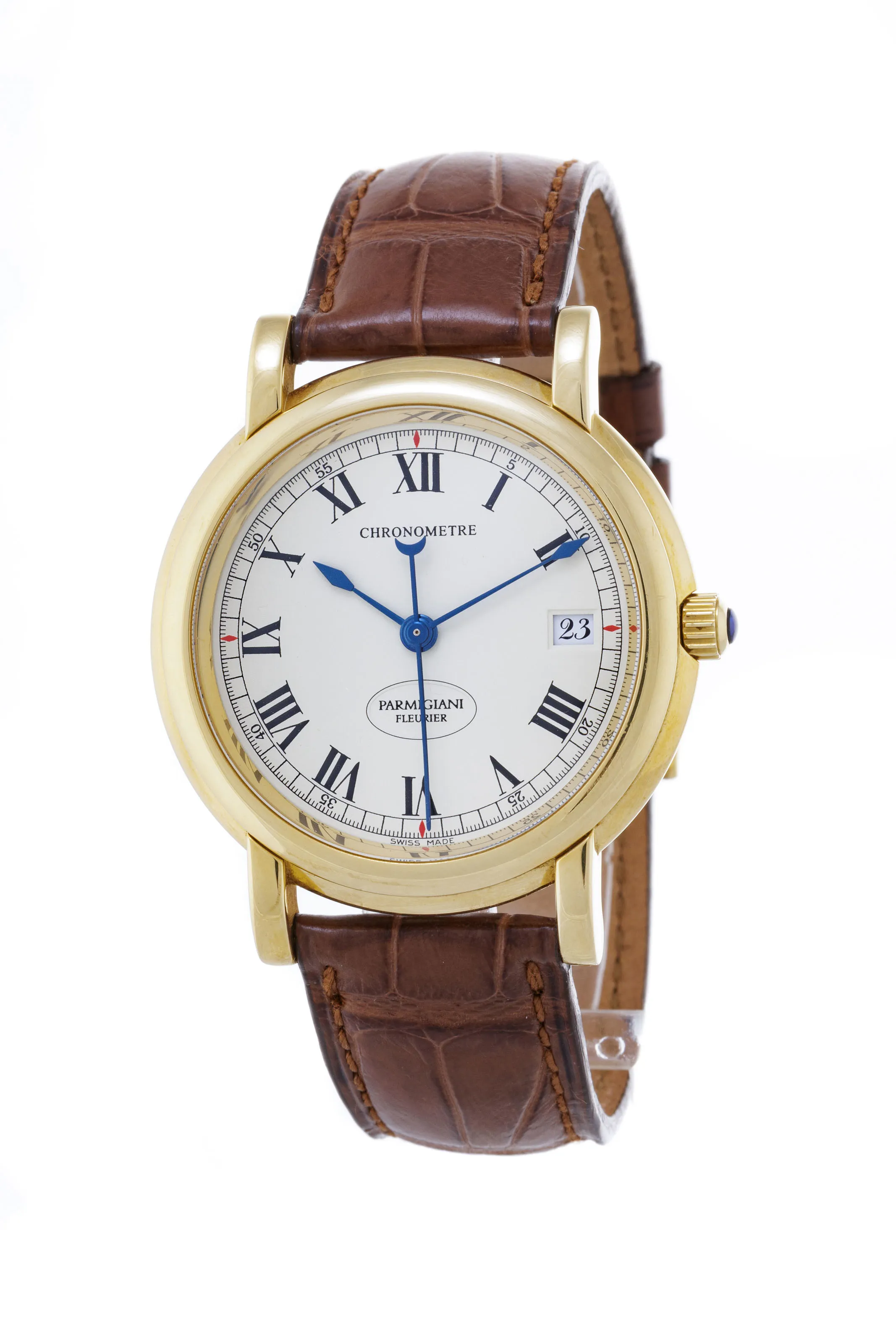 Parmigiani Fleurier 37mm Yellow gold Silver