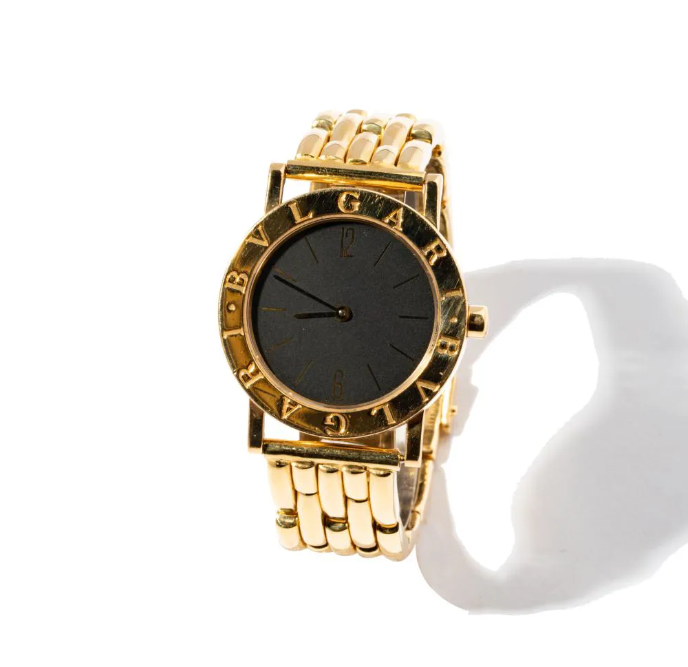 Bulgari Bulgari 22mm Yellow gold Black