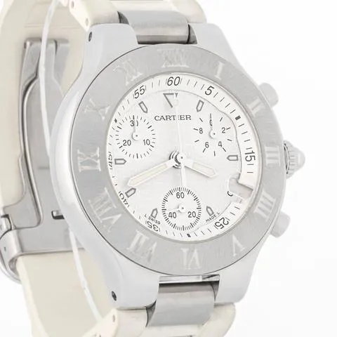 Cartier 21 Chronoscaph 2424 38mm Stainless steel White 5