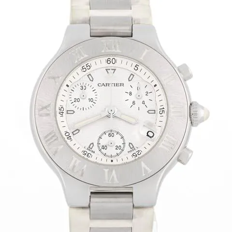 Cartier 21 Chronoscaph 2424 38mm Stainless steel White 6