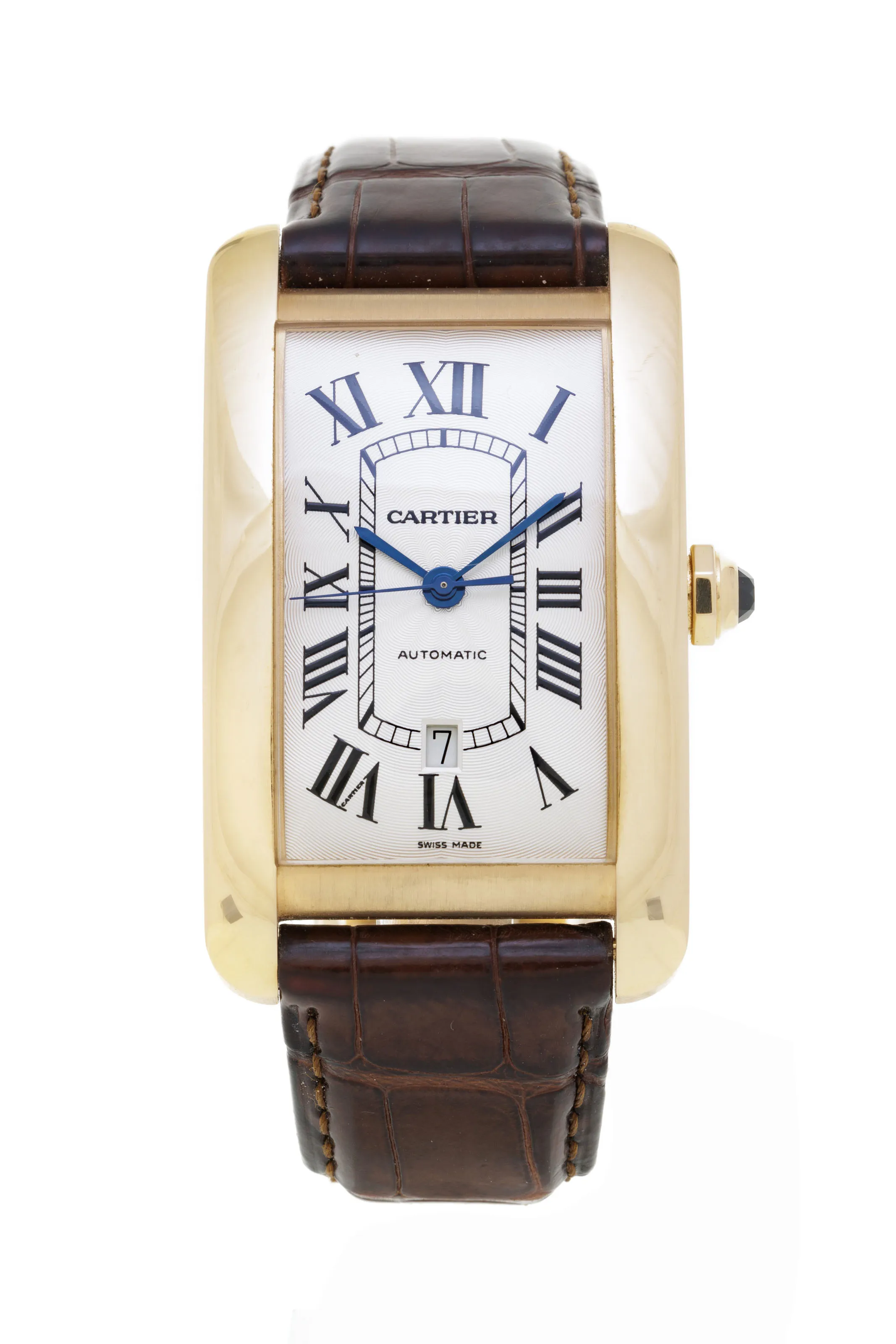 Cartier American Tank 2927 31mm Rose gold Silver