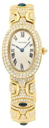 Cartier Baignoire 8057 25mm Yellow gold Champagne