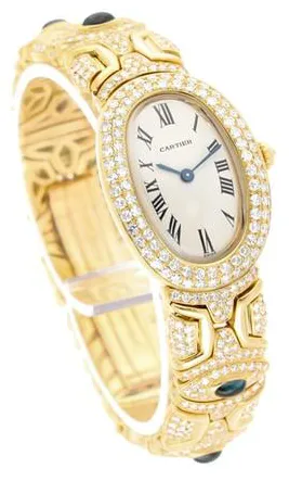 Cartier Baignoire 8057 25mm Yellow gold Champagne 1