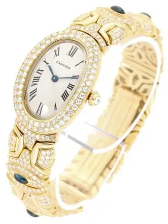 Cartier Baignoire 8057 25mm Yellow gold Champagne 2