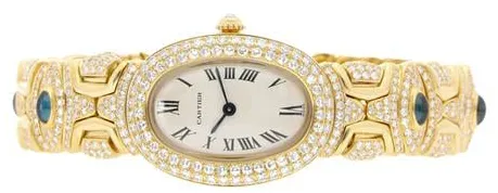 Cartier Baignoire 8057 25mm Yellow gold Champagne 3