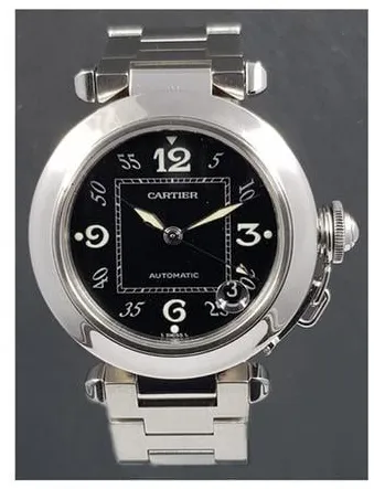 Cartier Pasha C 2324 35mm Stainless steel Black