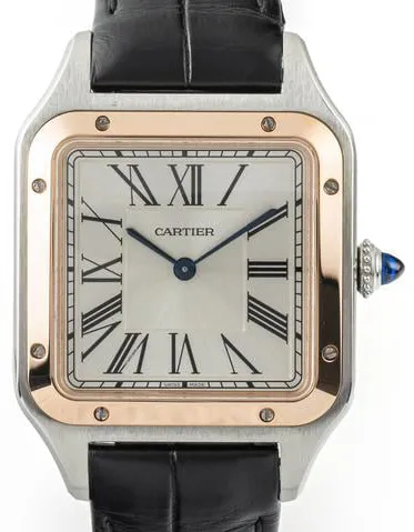 Cartier Santos Dumont W2SA0011 43.5mm Yellow gold and Stainless steel Silver