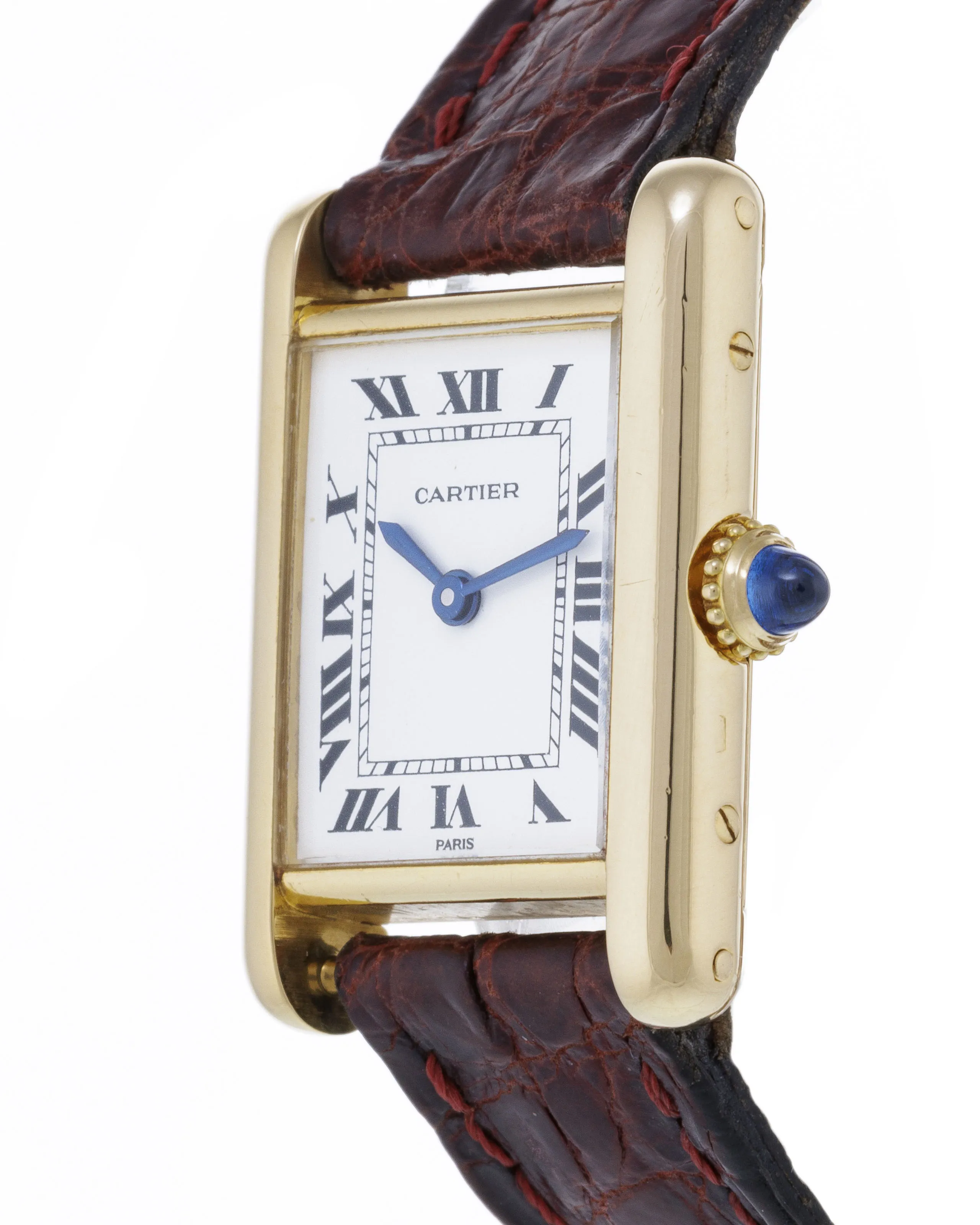 Cartier Tank 7808 21mm Yellow gold White 1