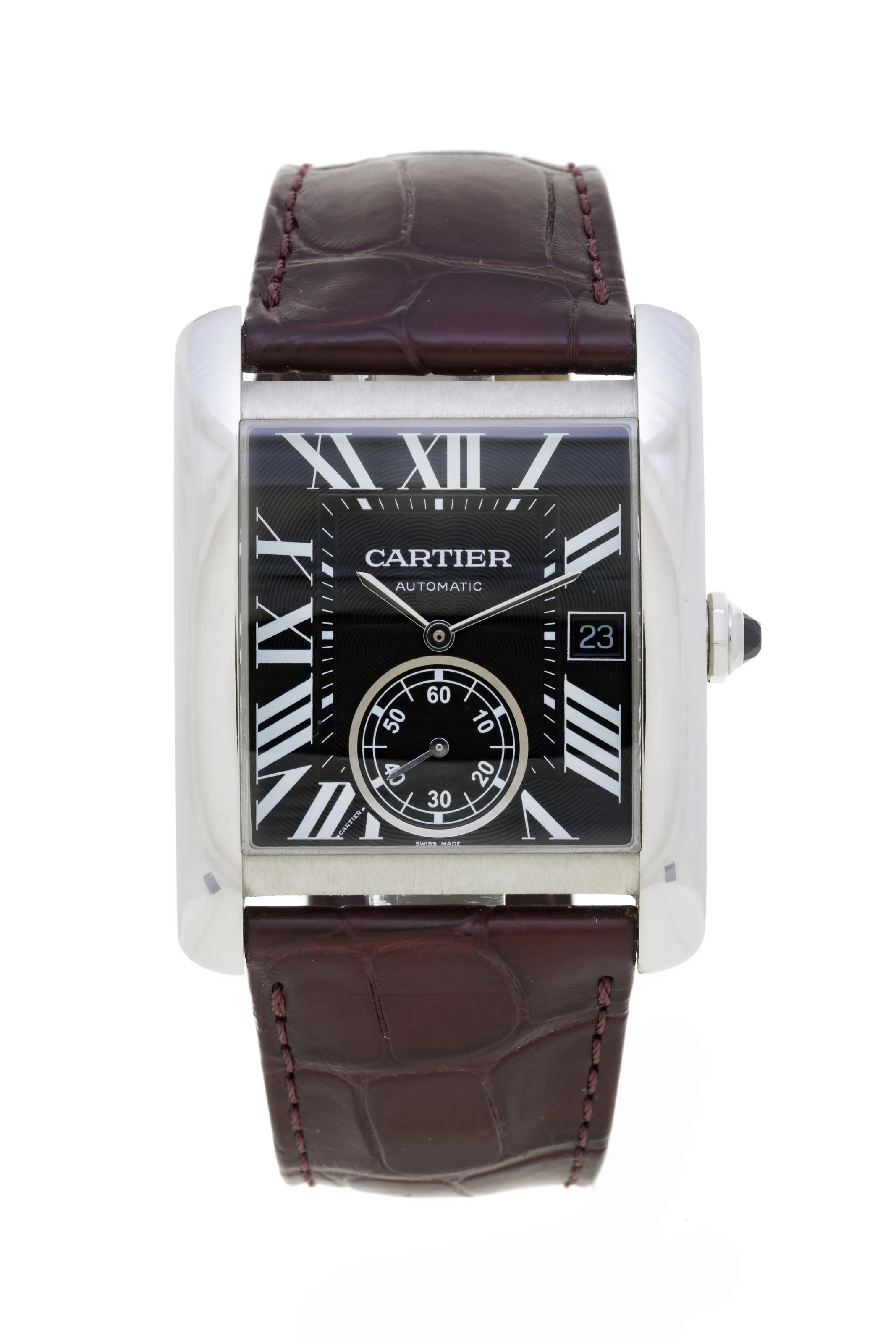 Cartier Tank MC 3589 35mm Stainless steel Black