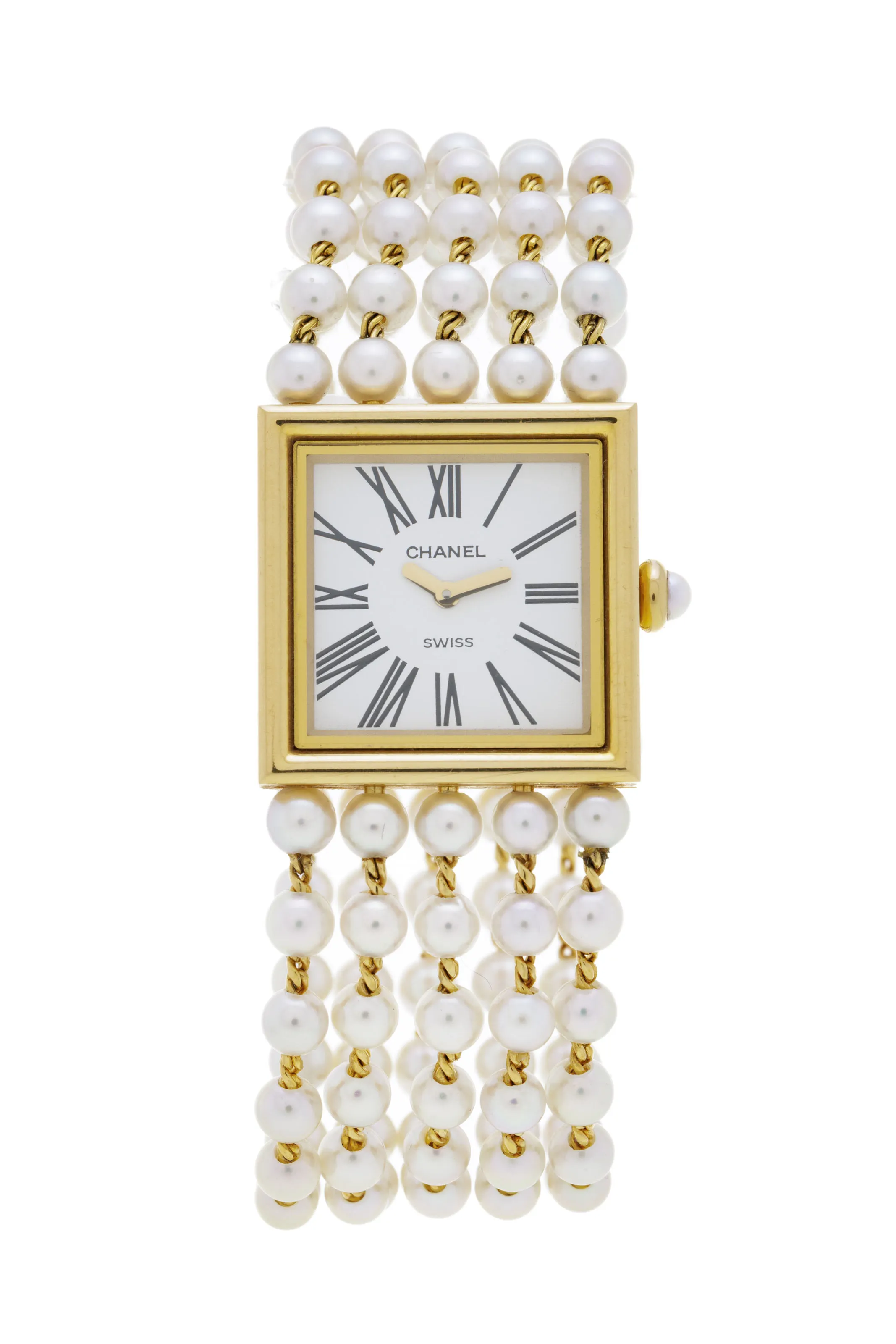 Chanel Mademoiselle 23mm Yellow gold White