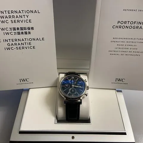 IWC Portofino Chronograph IW391008 42mm Stainless steel Black