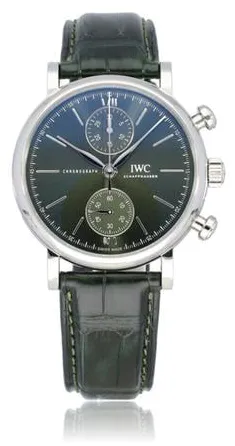 IWC Portofino Chronograph IW391405 39mm Stainless steel Green