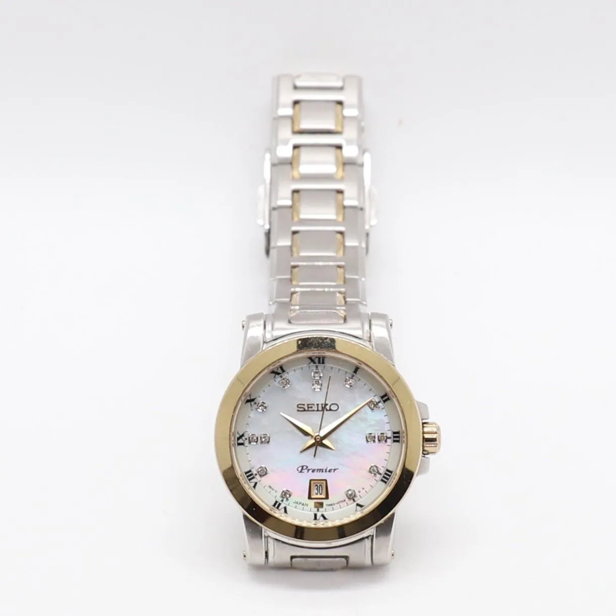 Seiko Premier 23mm Metal and yellow gold Mother-of-pearl