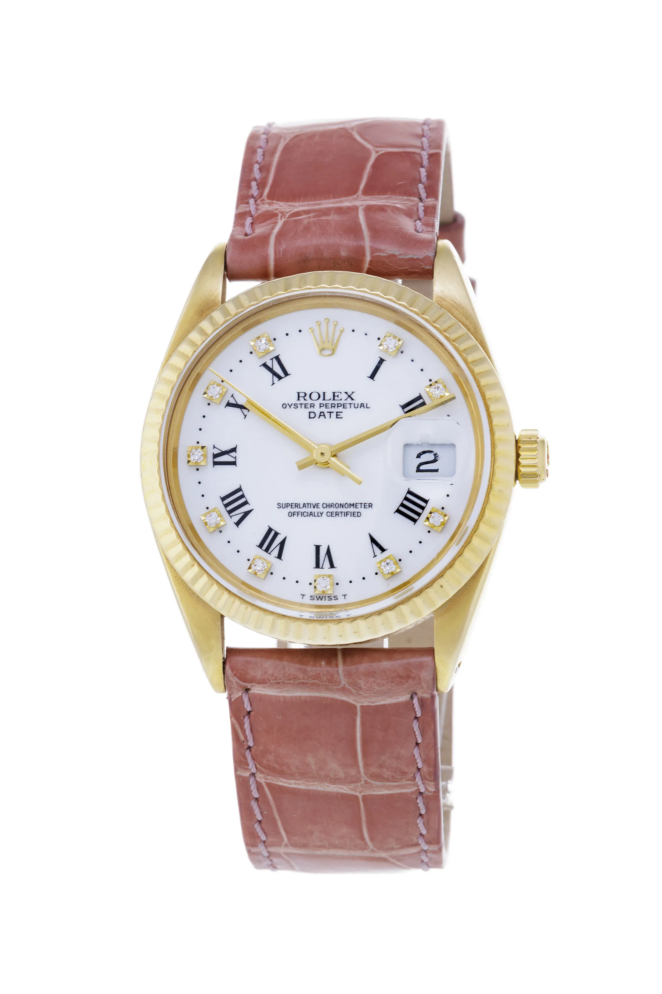 Rolex Oyster Perpetual Date 15038 33mm Yellow gold Champagne