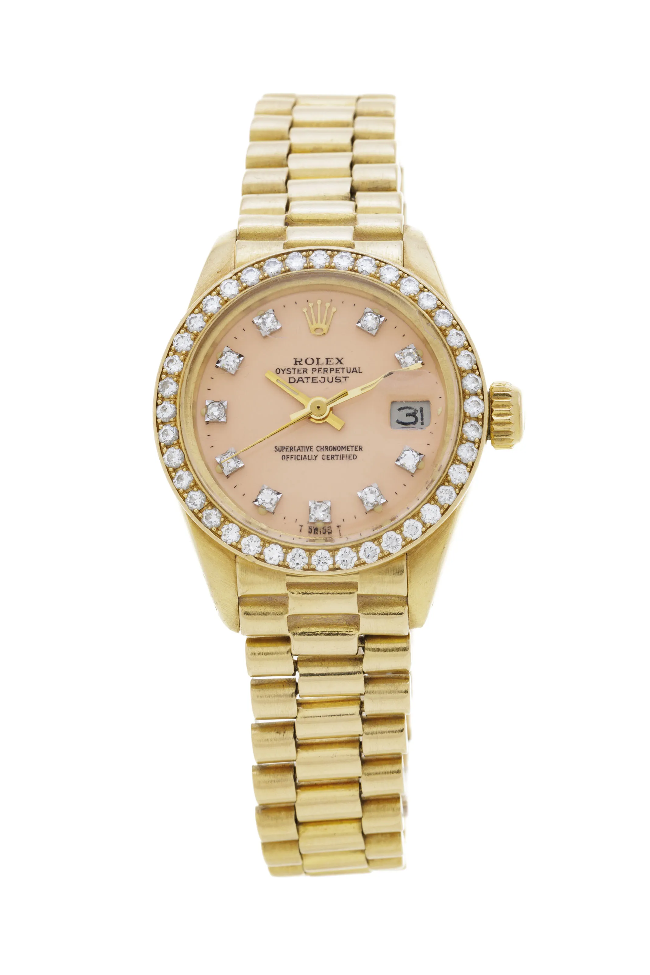 Rolex Datejust 6917/6900 26mm Yellow gold and Diamond Salmon