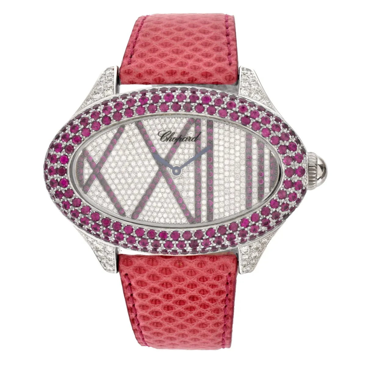 Chopard 52.5mm White Gold, Diamond and Ruby Diamond and Ruby-set