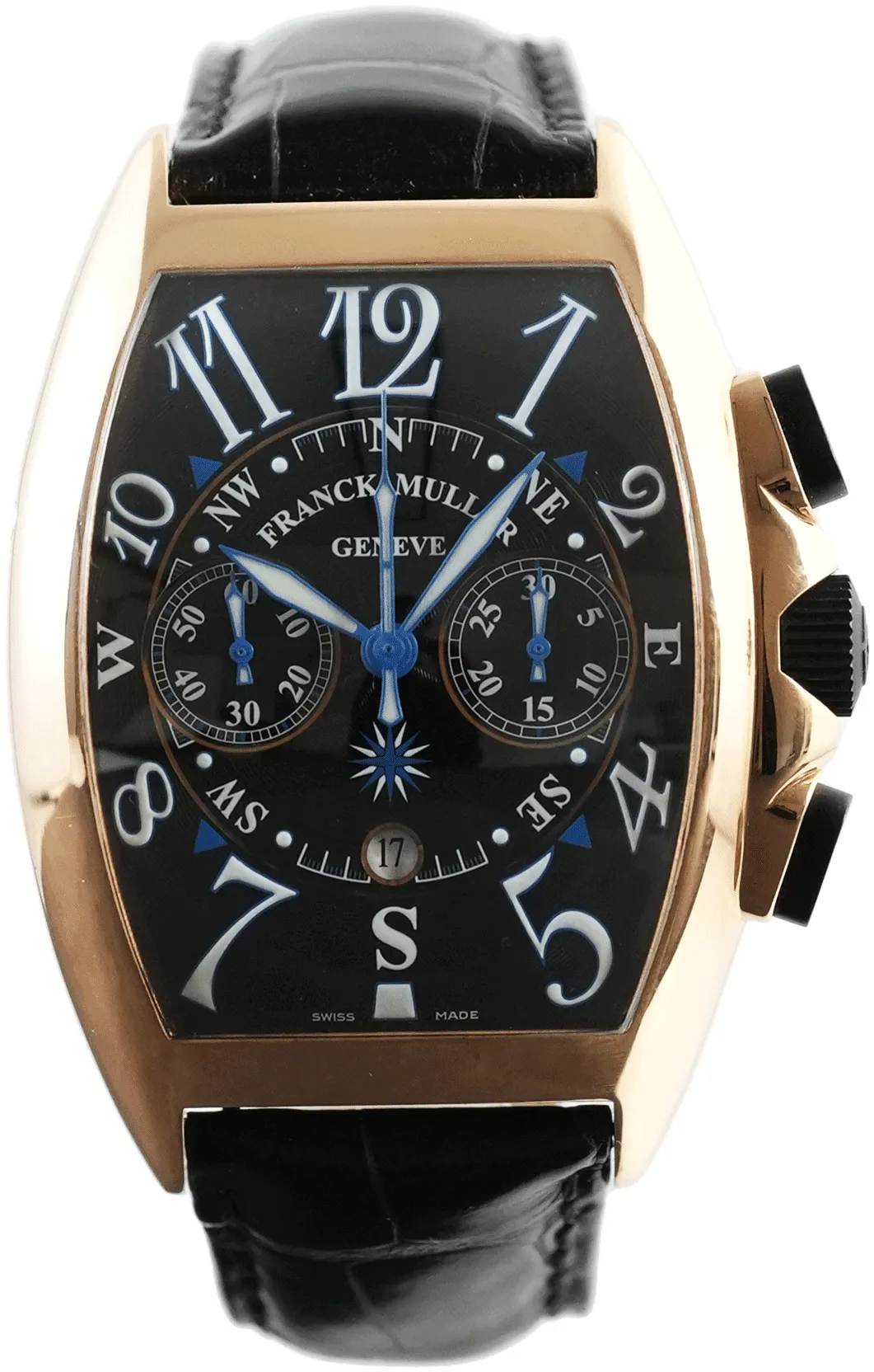 Franck Muller Mariners 9080 CC AT DT MAR 43.3mm Rose gold and Black PVD Black