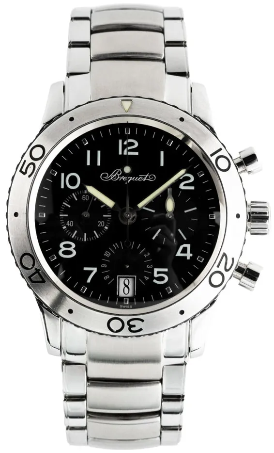 Breguet Type XX - XXI - XXII 3820 39mm Stainless steel Black