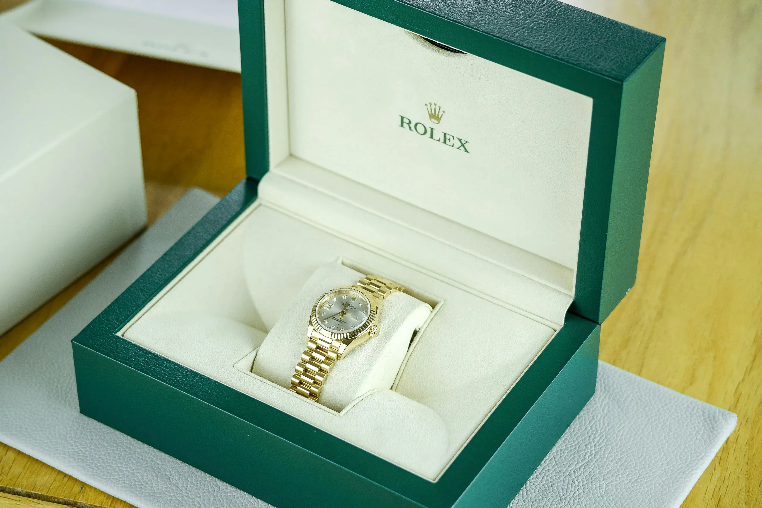 Rolex Lady-Datejust 279178 28mm Yellow gold Silver with diamond 21