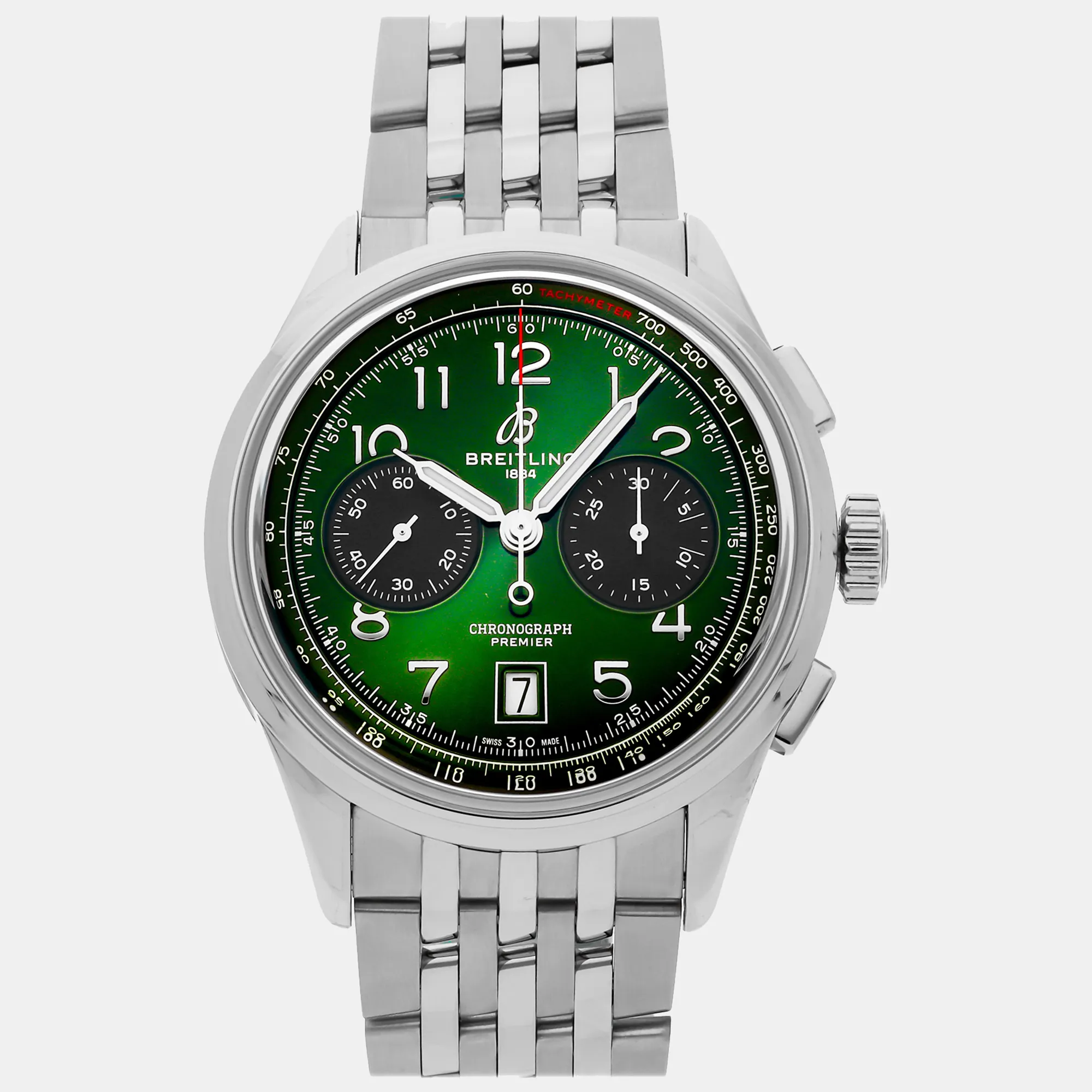 Breitling Premier AB0145371L1A1 42mm Stainless steel Green