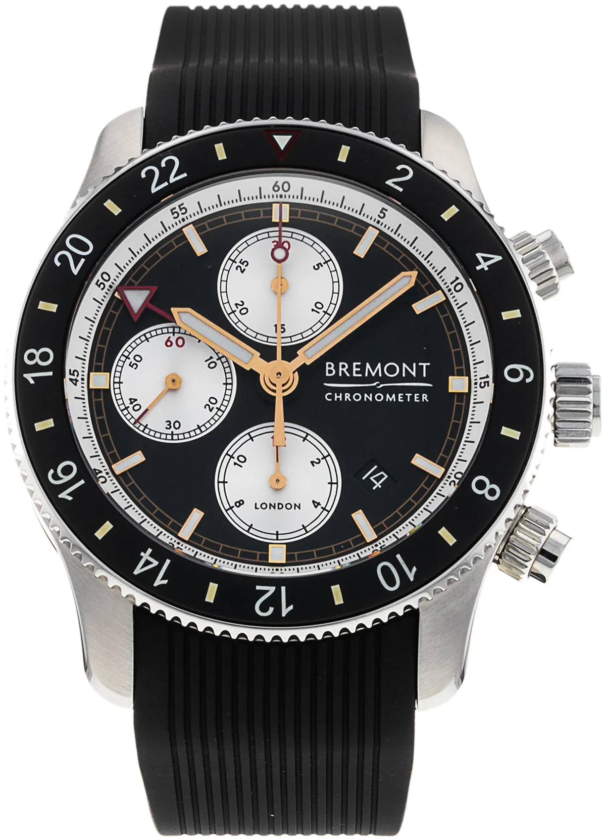 Bremont Supermarine SMARINECHRONO-BK-R-S 43mm Stainless steel Black