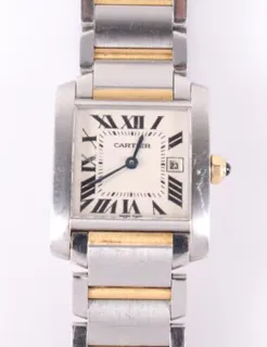 Cartier Tank Française 2465 Stainless steel Cream