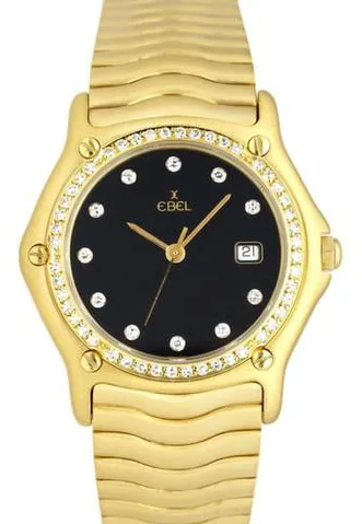 Ebel Wave 13113461 29mm Yellow gold Black