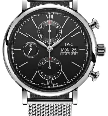 IWC Portofino Chronograph IW391030 42mm Stainless steel Black