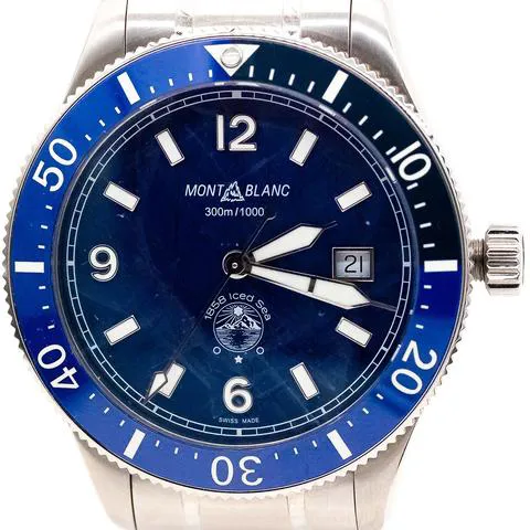 Montblanc 1858 129369 41mm Stainless steel Blue