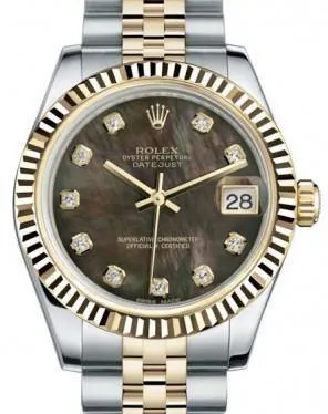 Rolex Datejust 31 178273 31mm Yellow gold and Stainless steel Black