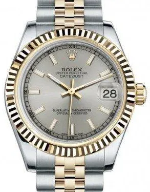 Rolex Datejust 31 178273 31mm Yellow gold and Stainless steel Silver