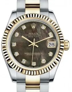 Rolex Datejust 31 178273 Yellow gold and Stainless steel Black