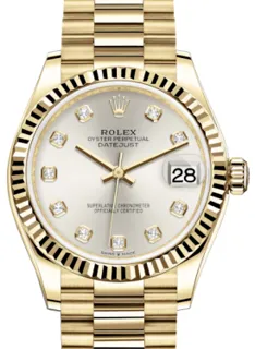 Rolex Datejust 31 278278 31mm Yellow gold Silver