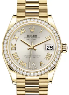 Rolex Datejust 31 278288RBR Yellow Gold$Diamonds Silver